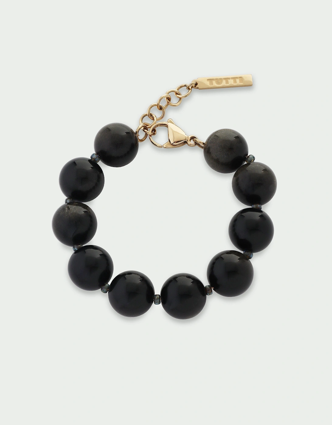 Golden Obsidian Large Beaded Bracelet