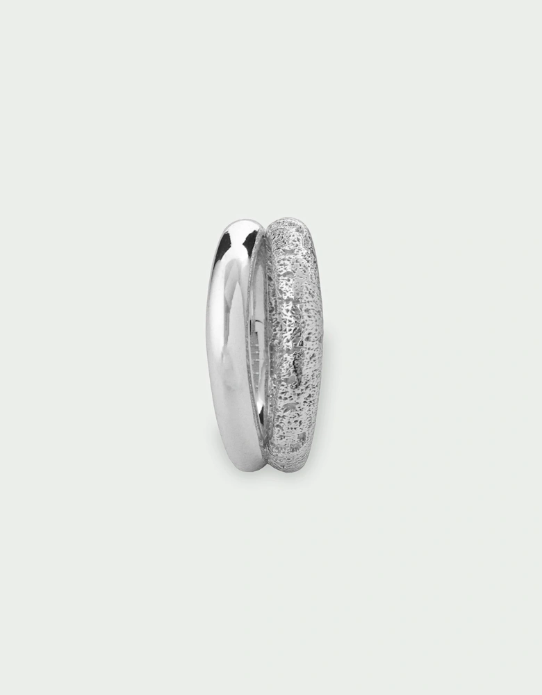 Mirage Textured Double Band Layering Ring