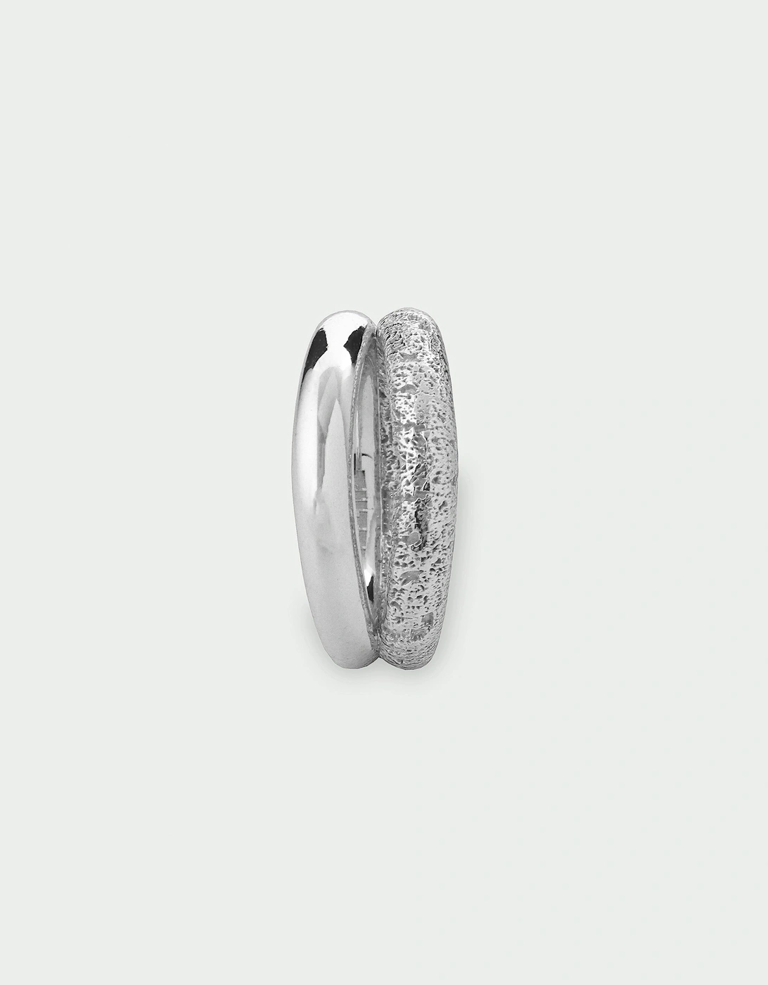 Mirage Textured Double Band Layering Ring