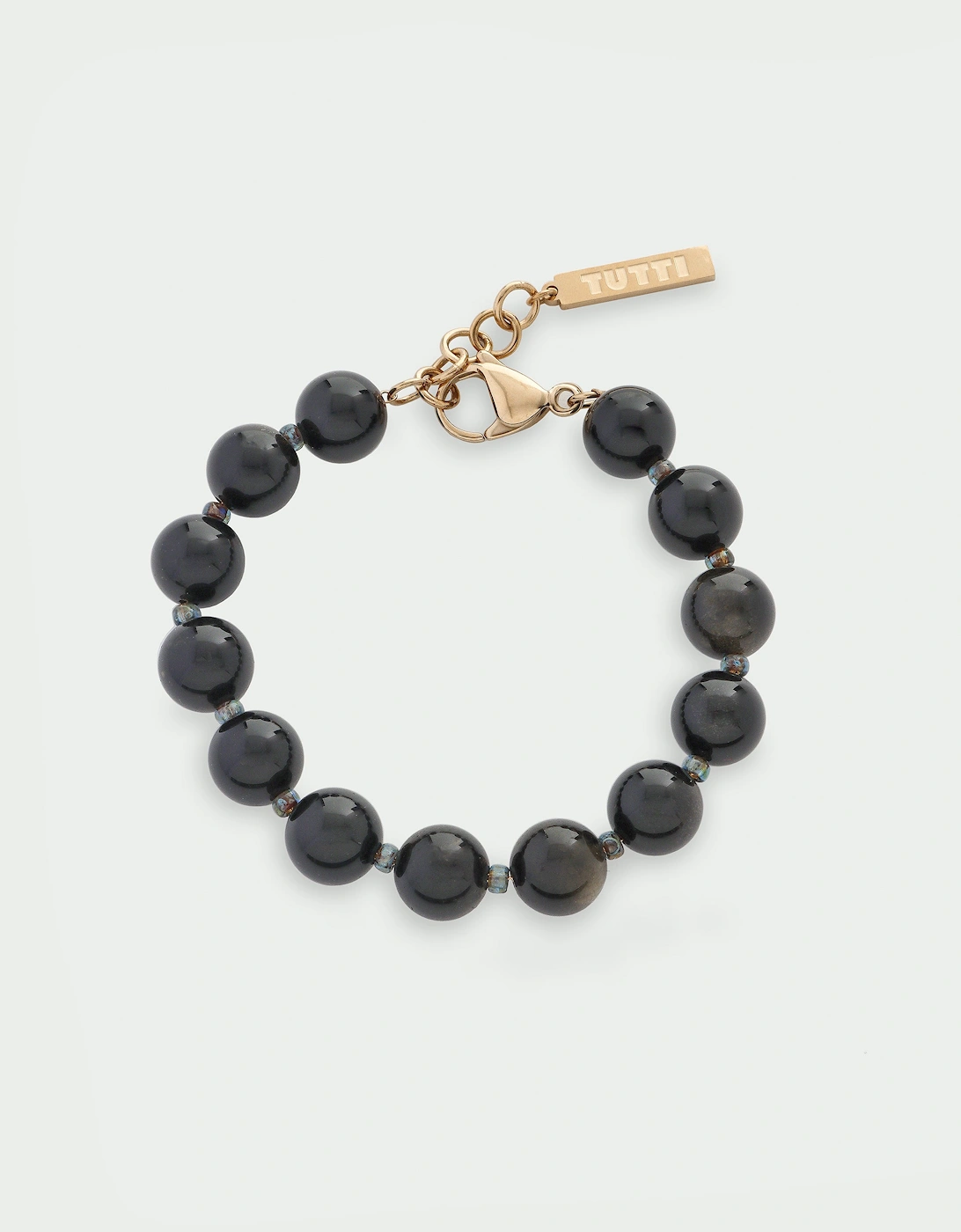 Golden Obsidian Small Beaded Bracelet