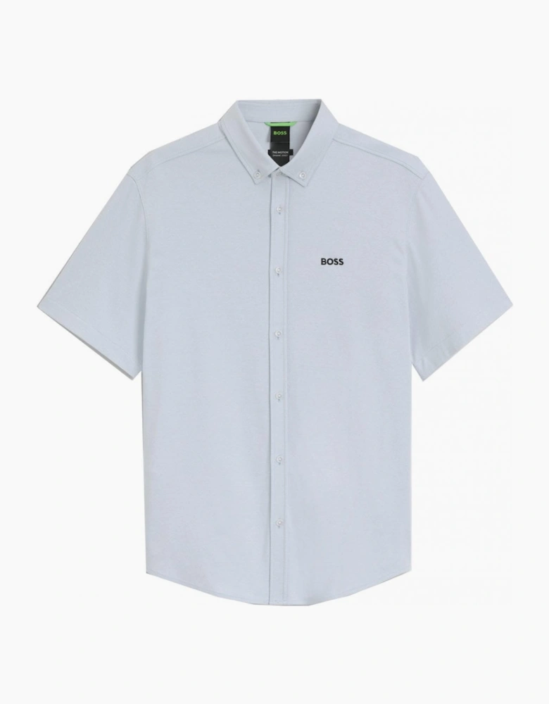 Hugo Boss Men's Light Blue Short Sleeved Motion Shirt
