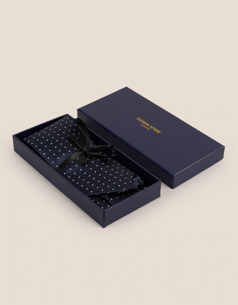 Polka Navy Tie