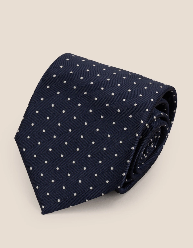 Polka Navy Tie
