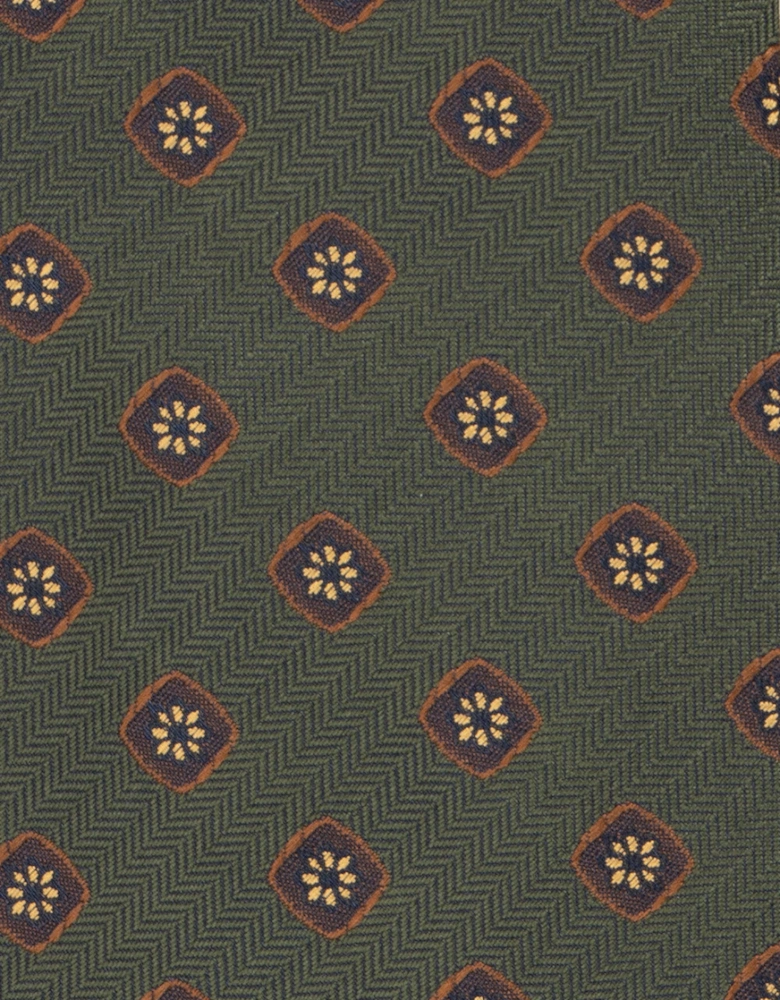 Vintage Geometric Green Tie