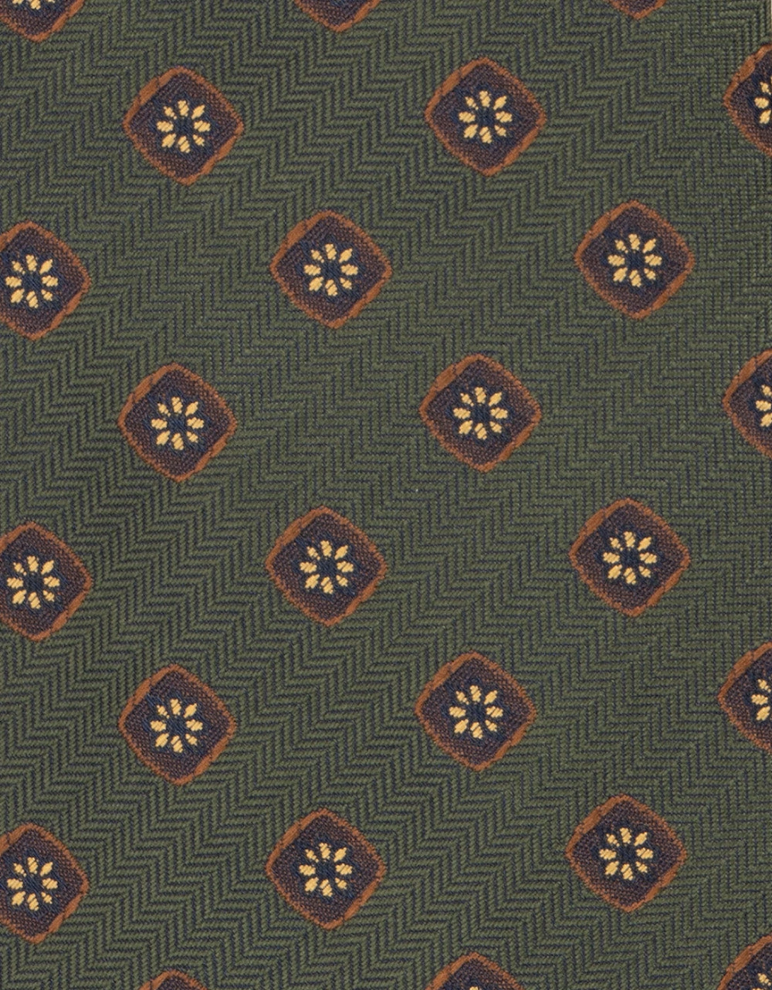 Vintage Geometric Green Tie