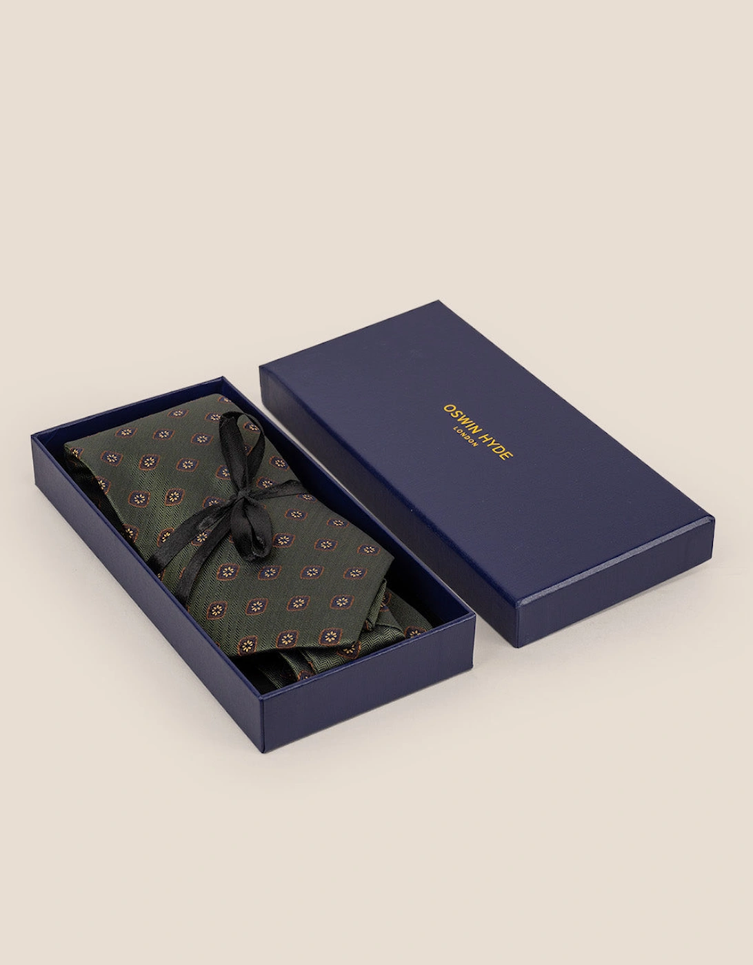 Vintage Geometric Green Tie