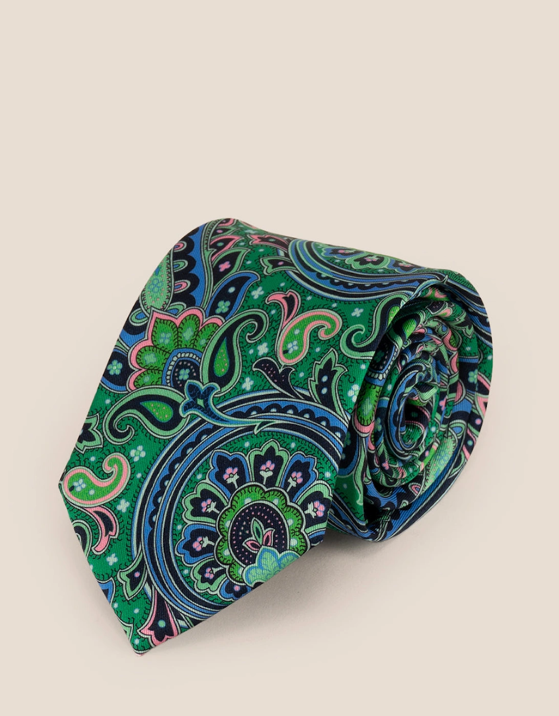 Print Green Tie