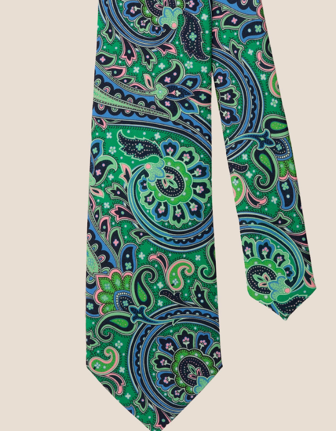 Print Green Tie