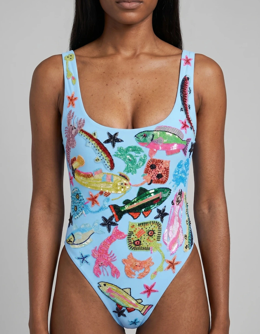 Arizona One Piece Light Blue Swimsuit in Stock, 7 of 6