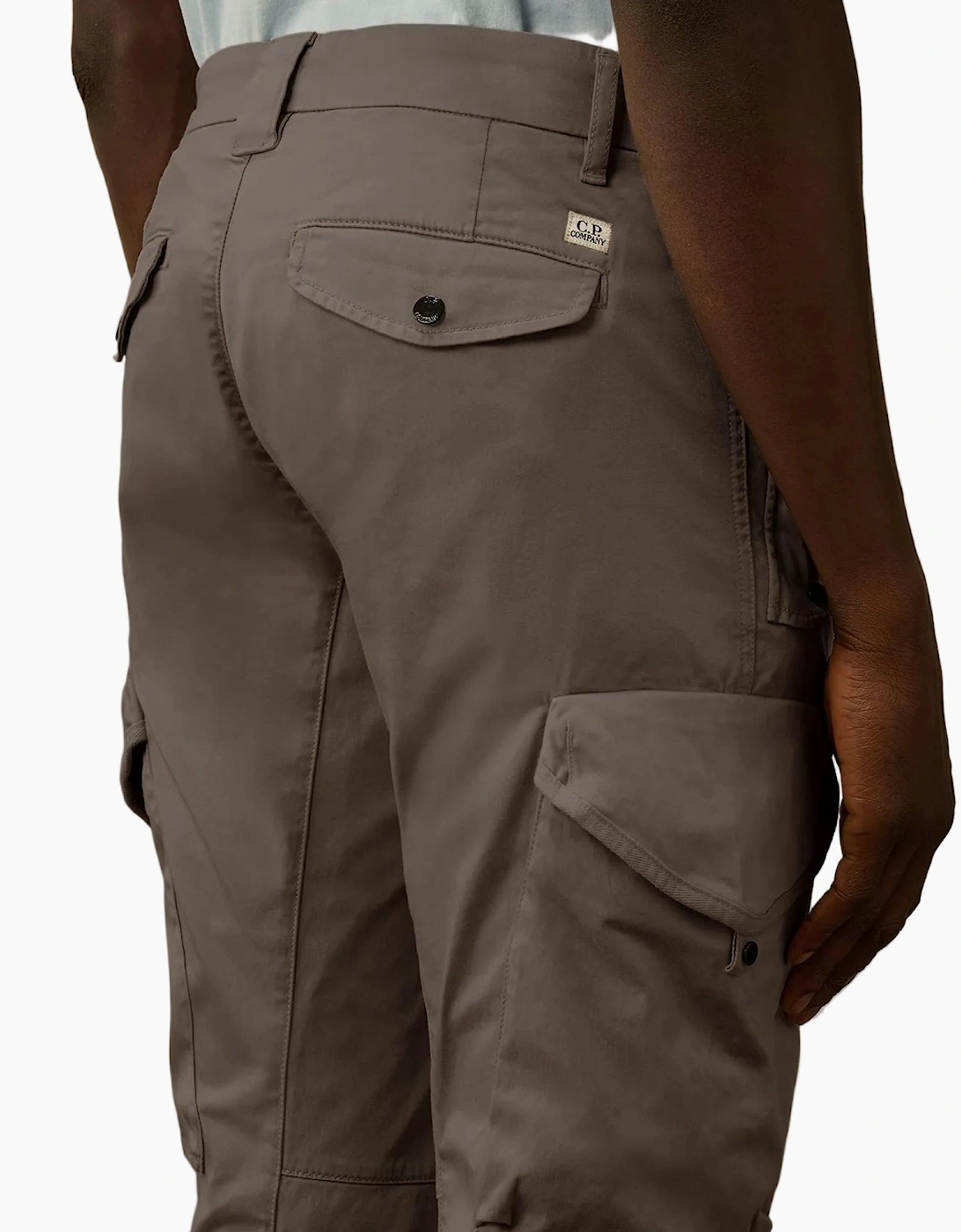 Stretch Satin Lens Cargo Pants