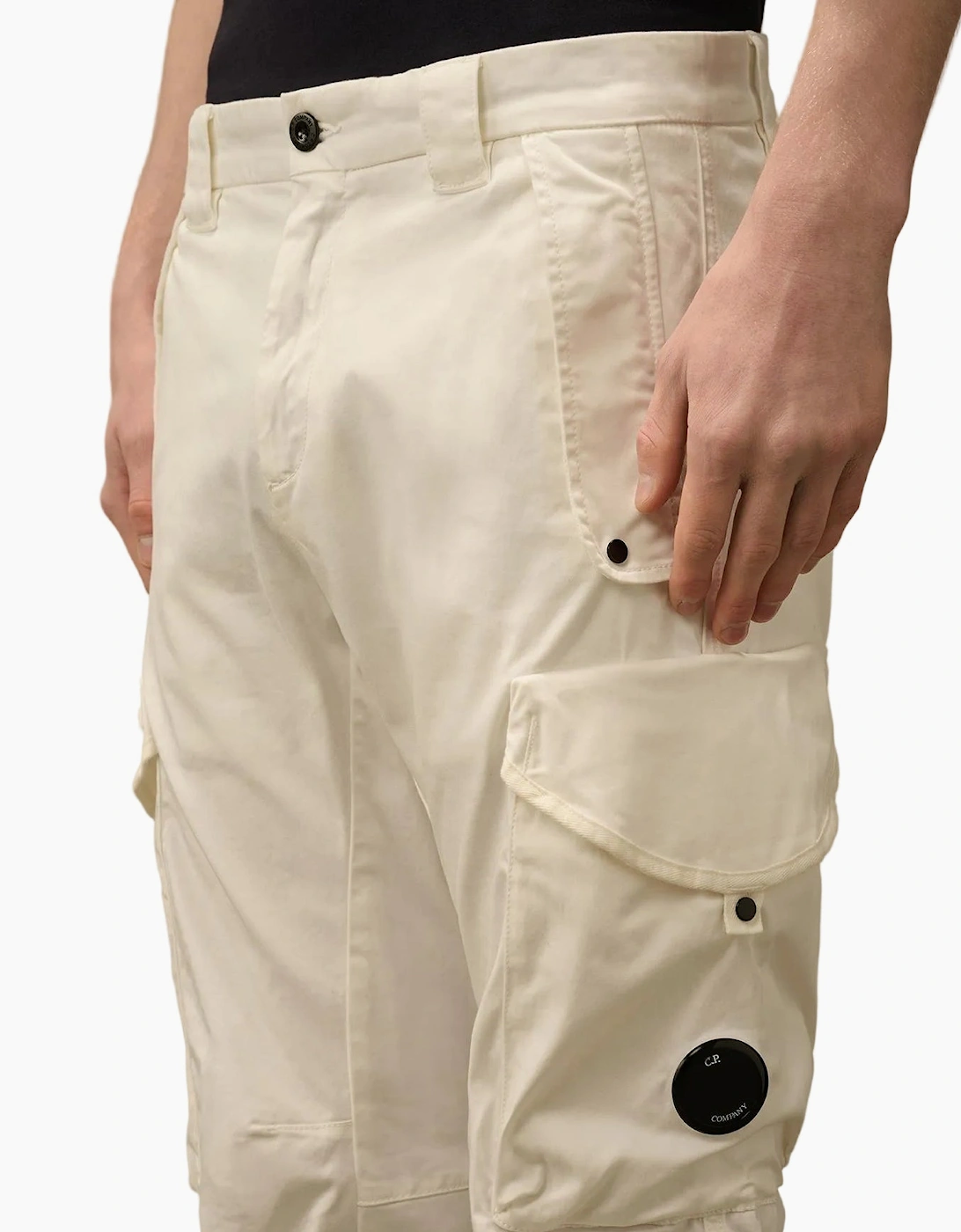Stretch Satin Lens Cargo Pants