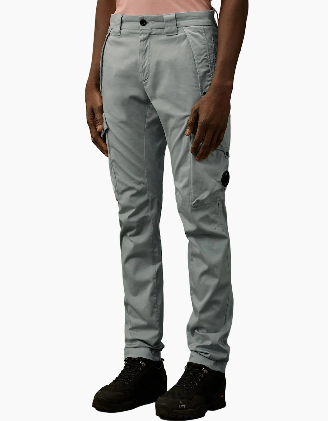 Stretch Satin Lens Cargo Pants