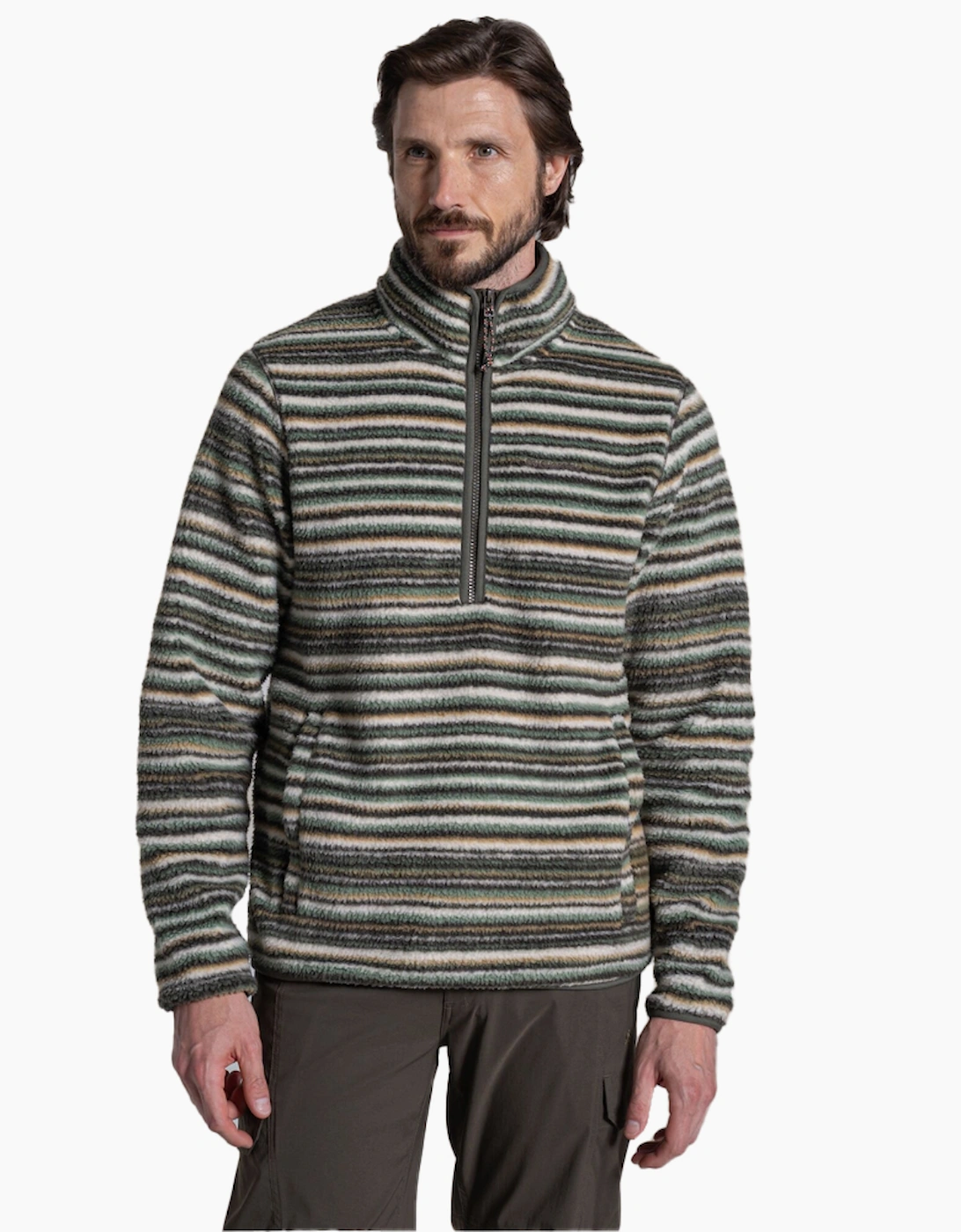 Craghoppers Mens Tatton II Contrast Striped Fleece Top
