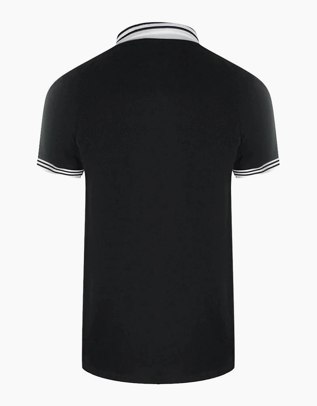 Love Moschino Twin Tipped Collar Polo Shirt in Black