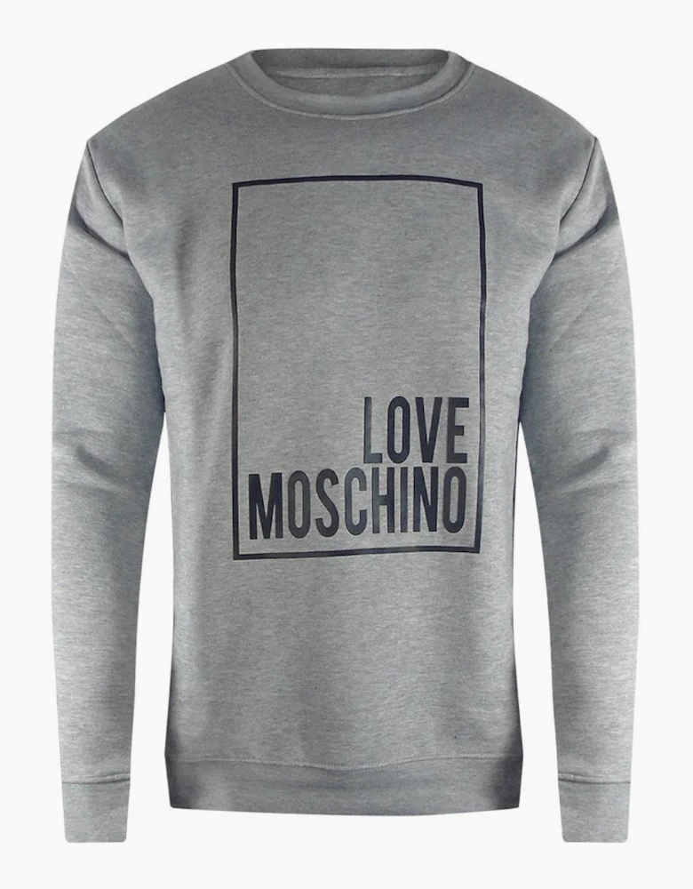 Love Moschino Box Logo Sweatshirt in Grey