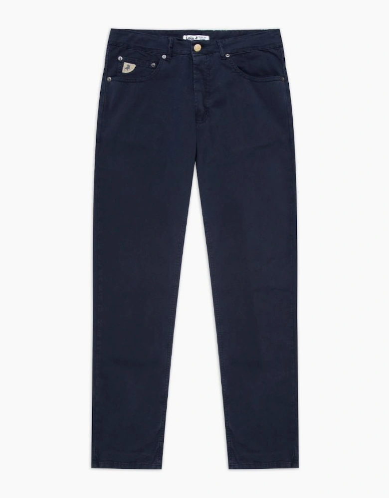 Lois Cotton Plus Terrace Navy Pant