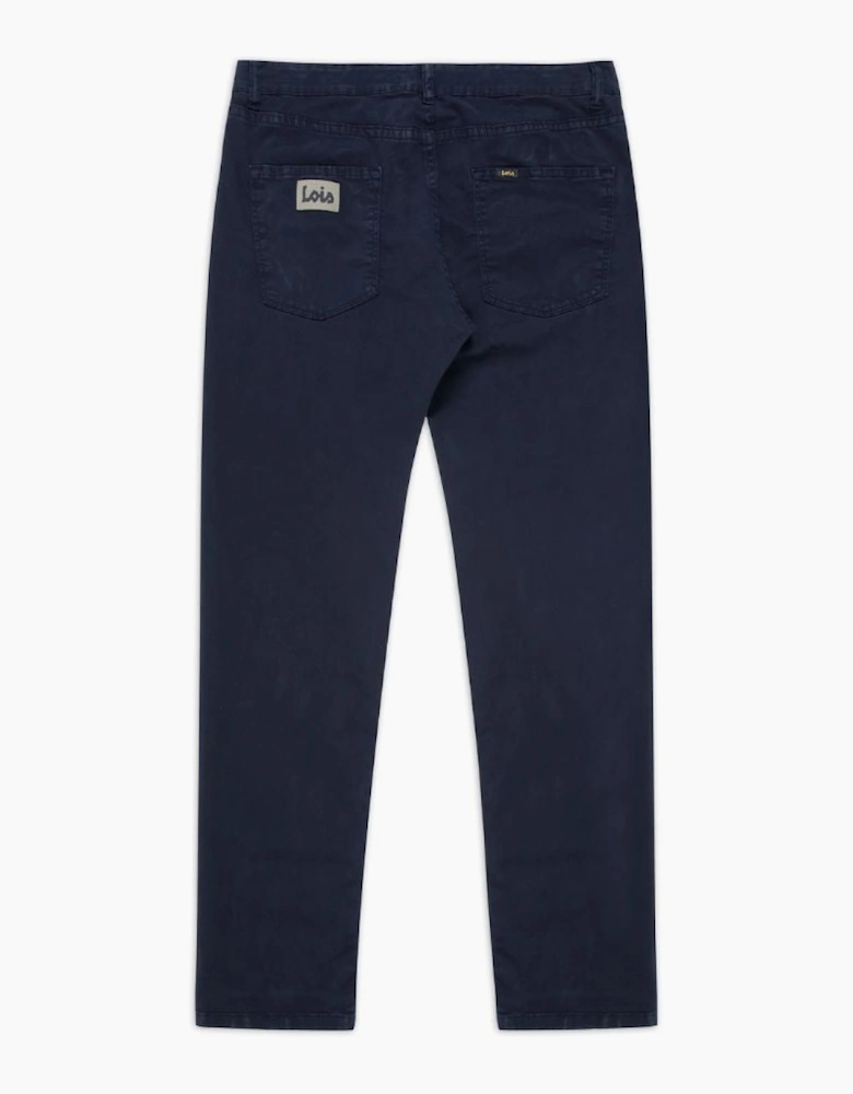 Lois Cotton Plus Terrace Navy Pant