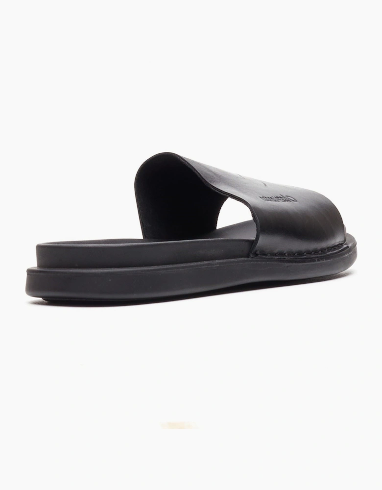 Base London Albany Leather Men's Black Slides