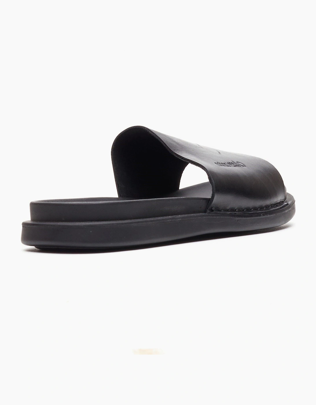 Base London Albany Leather Men's Black Slides
