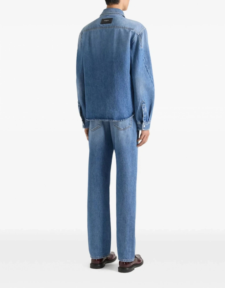 Vintage Denim Shirt Denim Blue