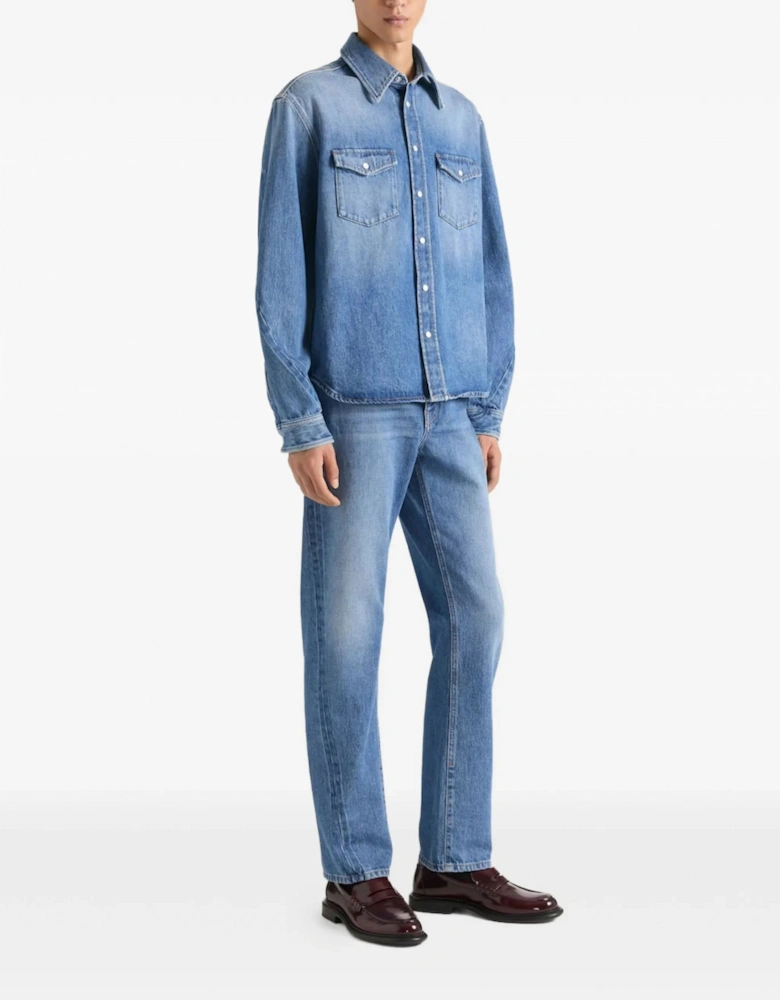 Vintage Denim Shirt Denim Blue