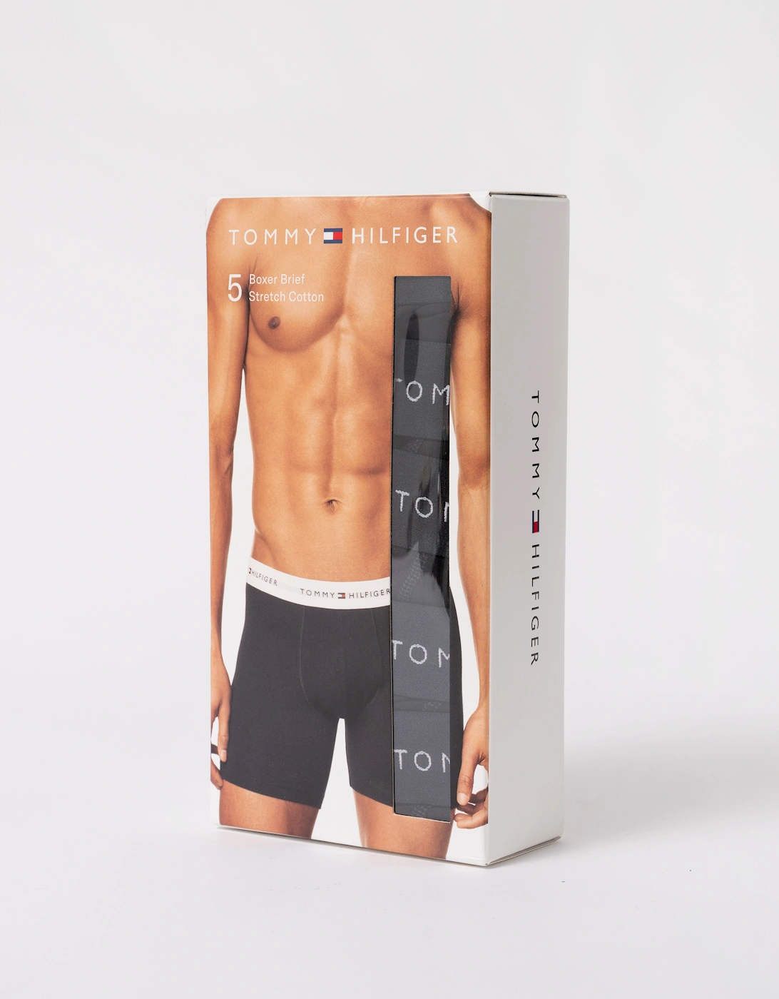 Tommy Hilfiger 5-Pack Logo Waistband Mens Boxer Briefs - Black