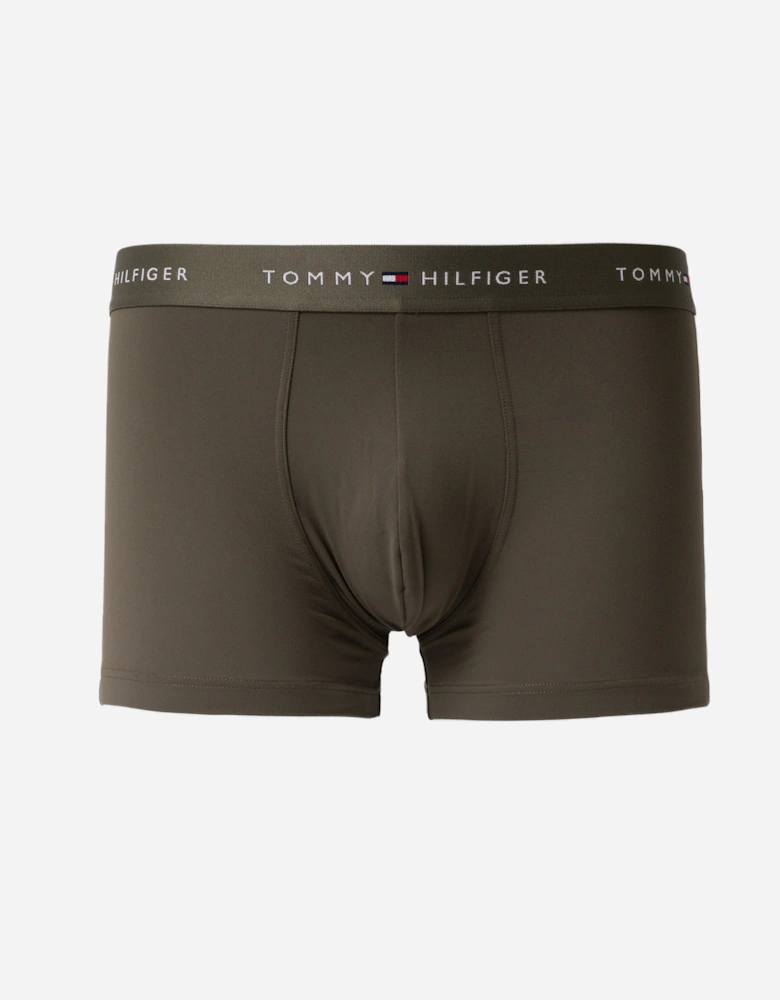 Tommy Hilfiger 3-Pack DTM Waistband Mens Trunks - Black/Mint/Army