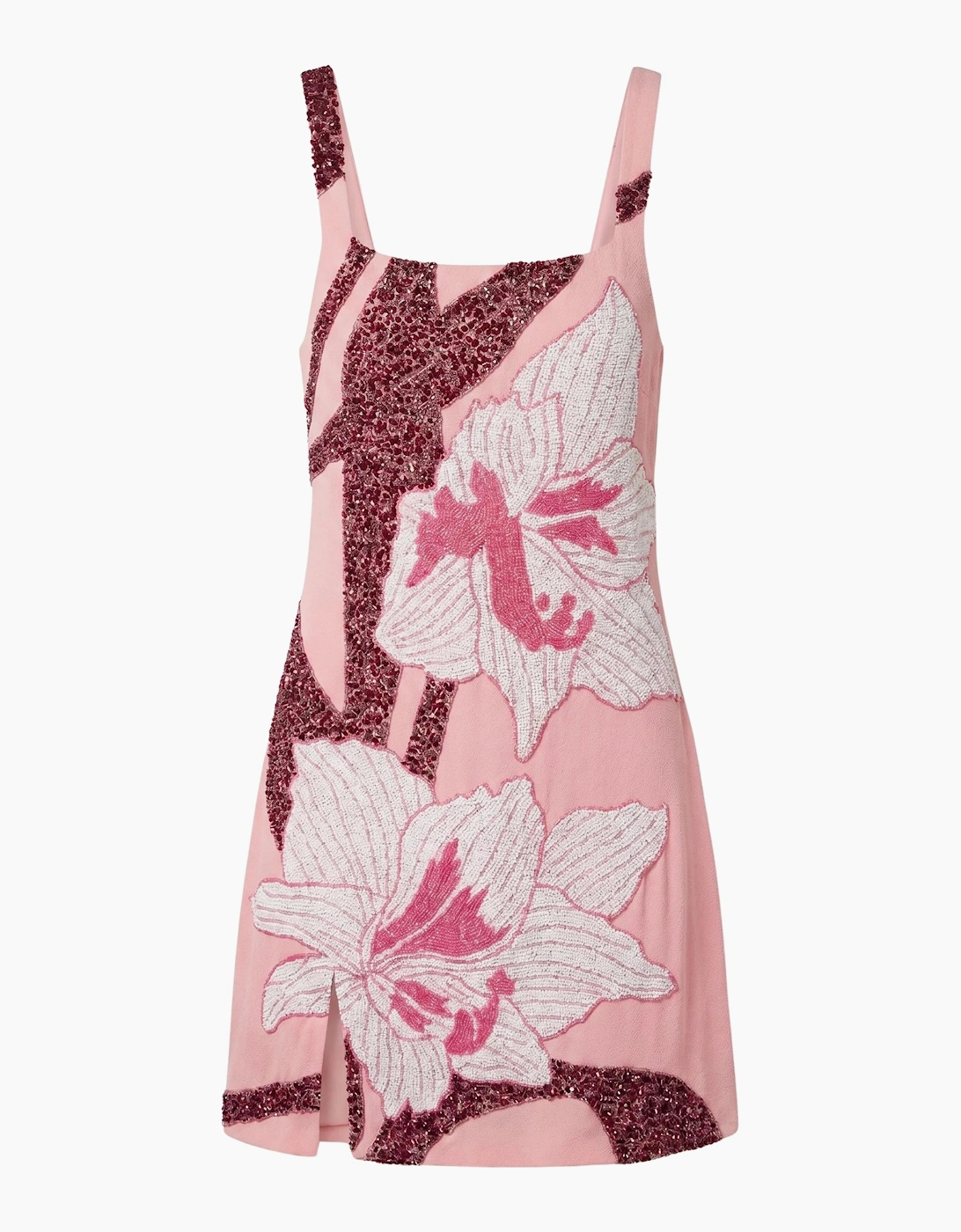 Delilah Hand Beaded Mini Dress Pink x by Poppy