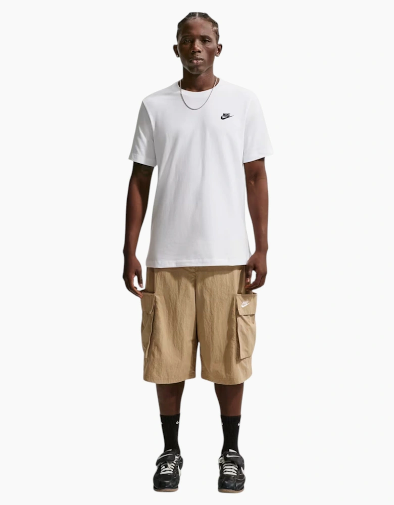Nike Core Mens T Shirts Sportswear Club Swoosh Embroidered Futura Logo Tee