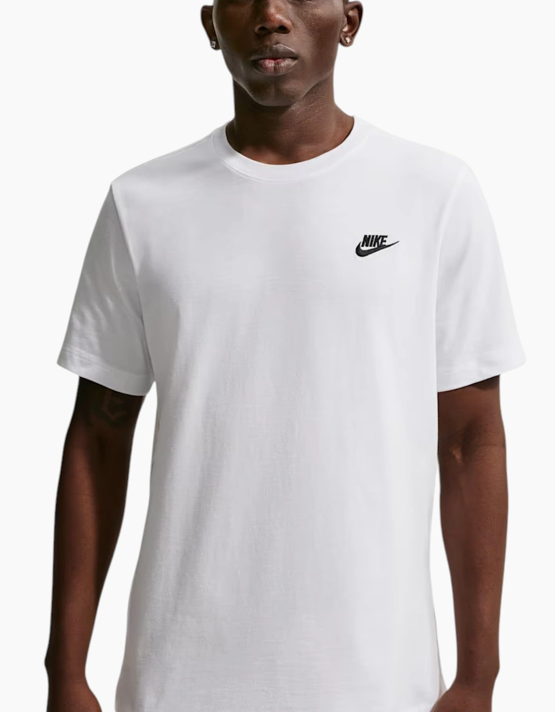 Nike Core Mens T Shirts Sportswear Club Swoosh Embroidered Futura Logo Tee