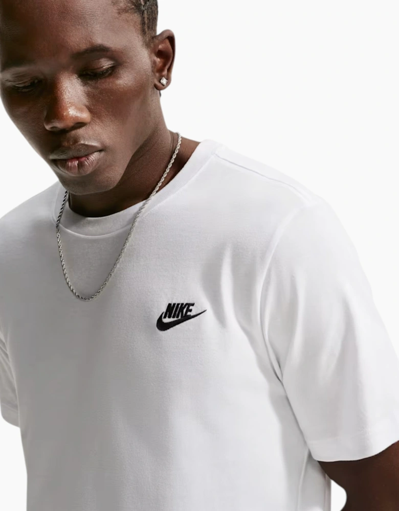 Nike Core Mens T Shirts Sportswear Club Swoosh Embroidered Futura Logo Tee