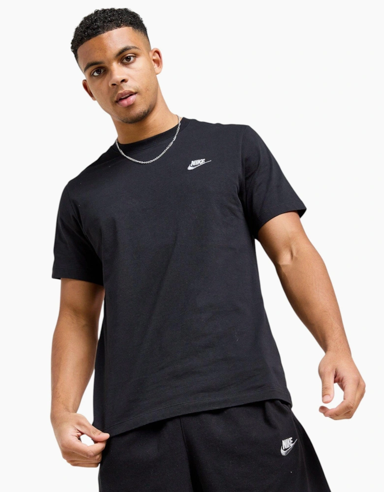Nike Core Mens T Shirts Sportswear Club Swoosh Embroidered Futura Logo Tee