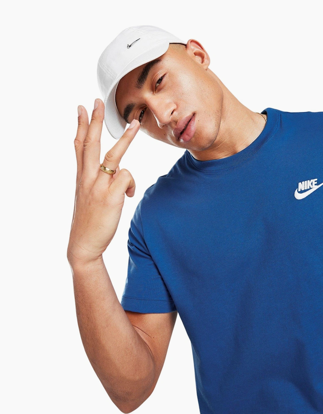 Nike Core Mens T Shirts Sportswear Club Swoosh Embroidered Futura Logo Tee