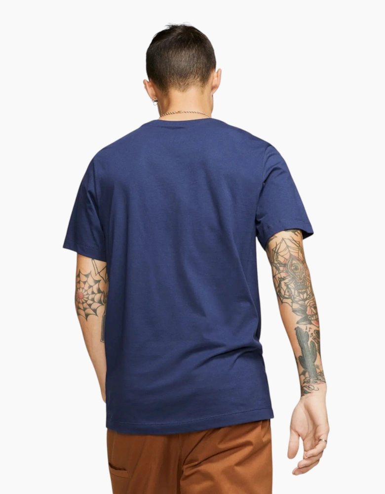 Nike Core Mens T Shirts Sportswear Club Swoosh Embroidered Futura Logo Tee