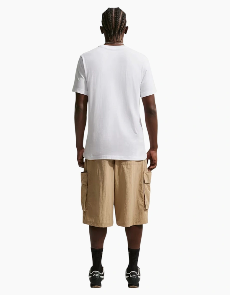 Nike Core Mens T Shirts Sportswear Club Swoosh Embroidered Futura Logo Tee