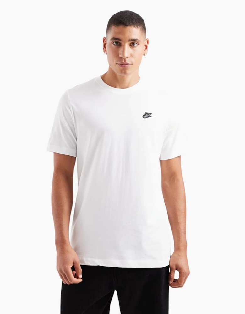 Nike Core Mens T Shirts Sportswear Club Swoosh Embroidered Futura Logo Tee