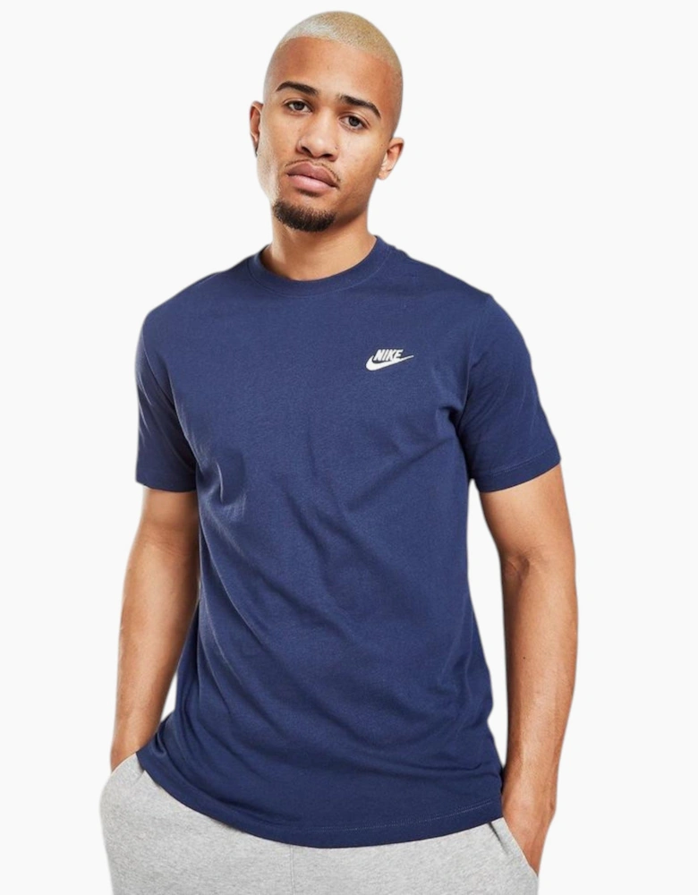 Nike Core Mens T Shirts Sportswear Club Swoosh Embroidered Futura Logo Tee