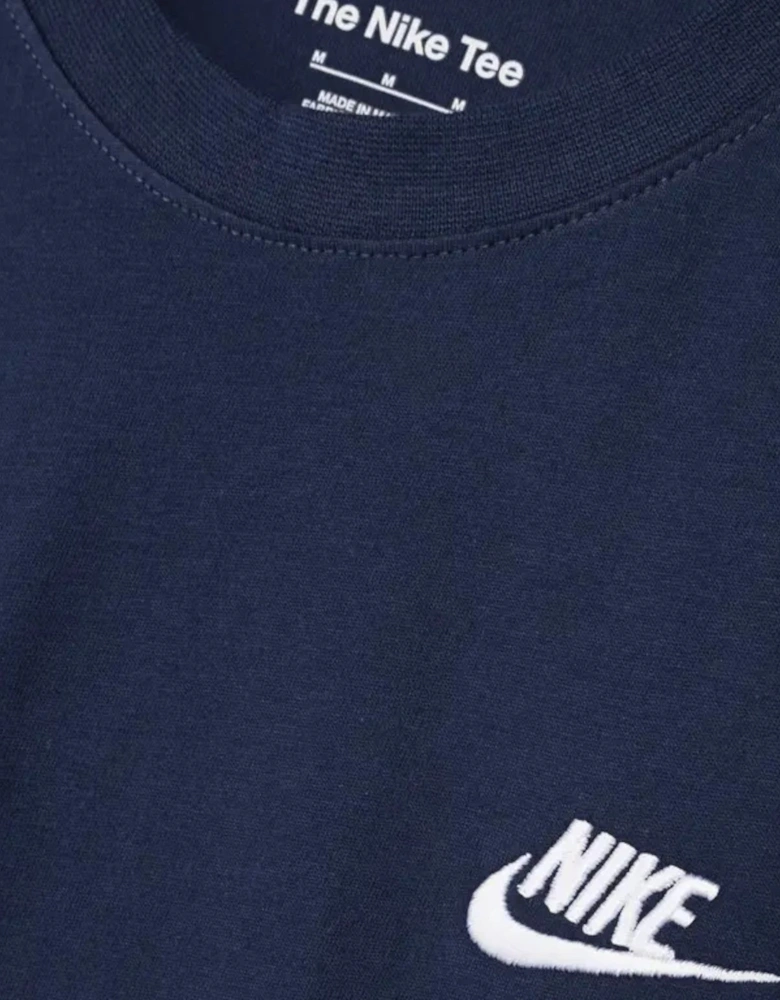 Nike Core Mens T Shirts Sportswear Club Swoosh Embroidered Futura Logo Tee