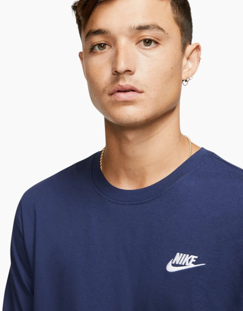 Nike Core Mens T Shirts Sportswear Club Swoosh Embroidered Futura Logo Tee