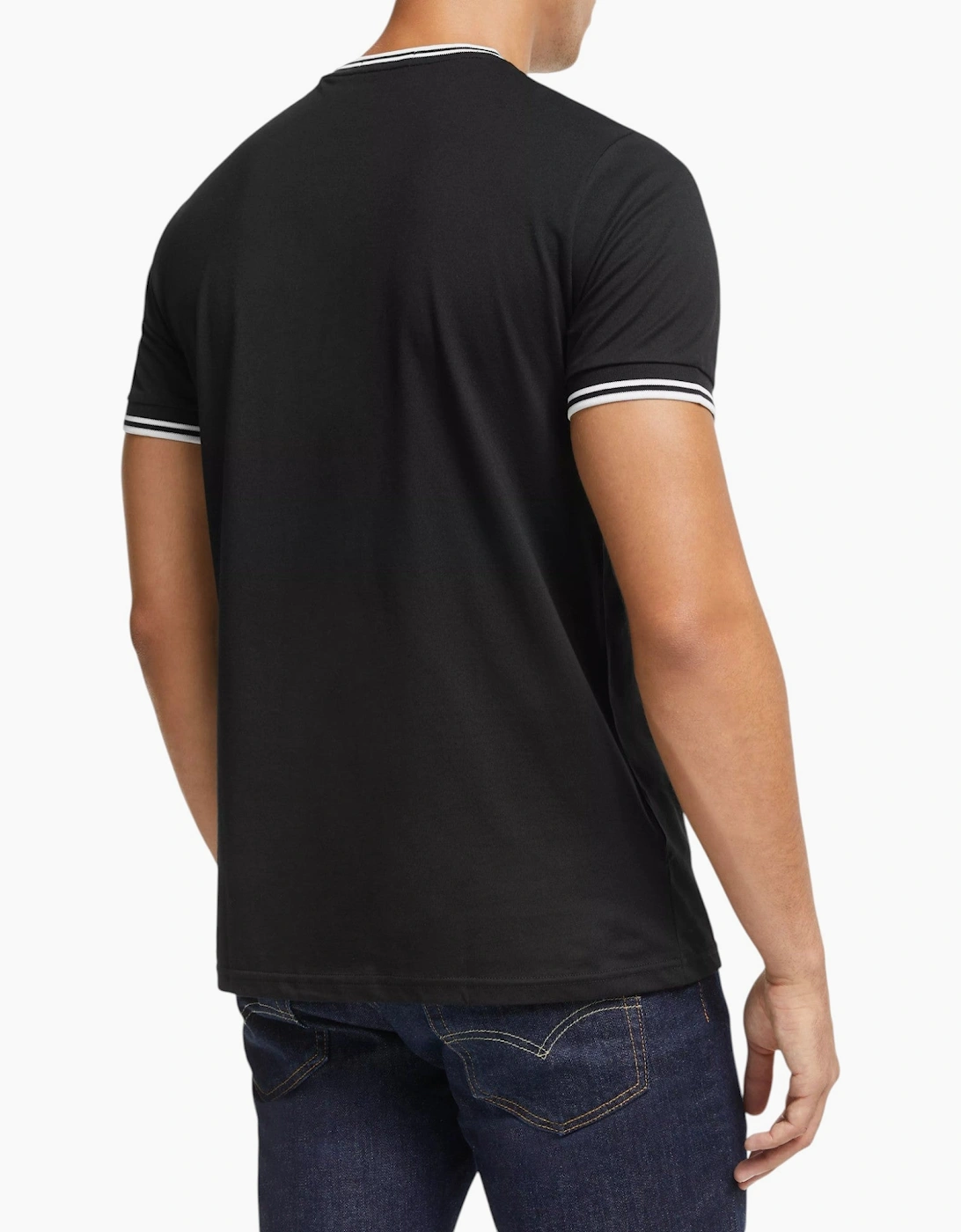 Fred Perry Twin Tipped Mens T Shirt Crew Neck Short Sleeve Summer Tee