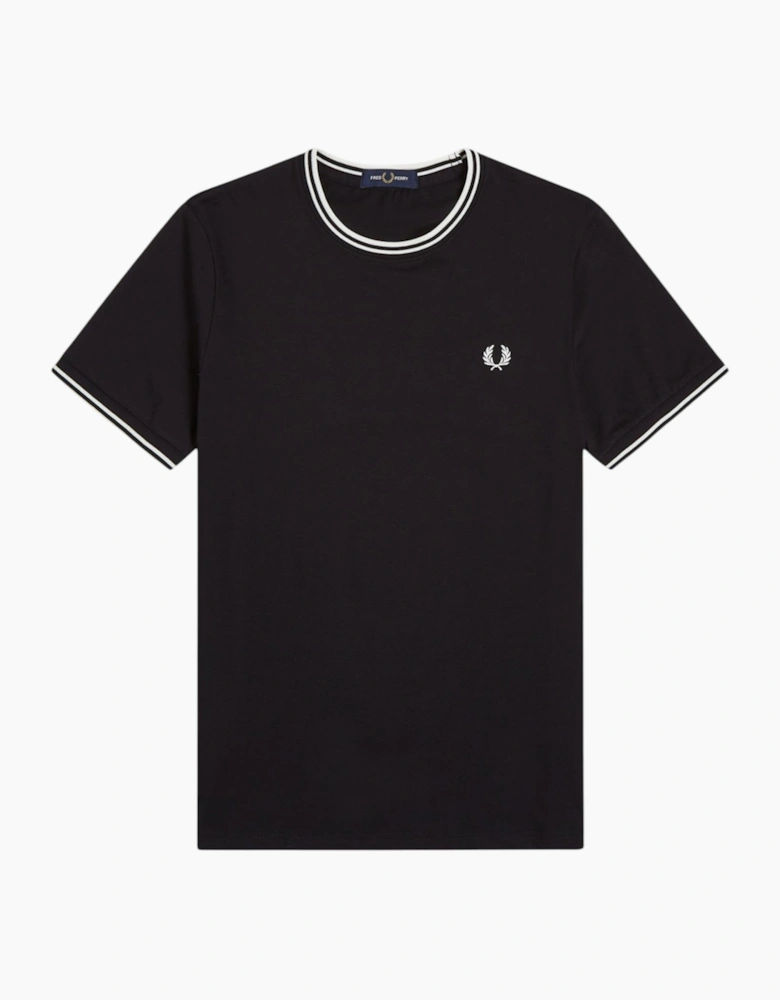Fred Perry Twin Tipped Mens T Shirt Crew Neck Short Sleeve Summer Tee