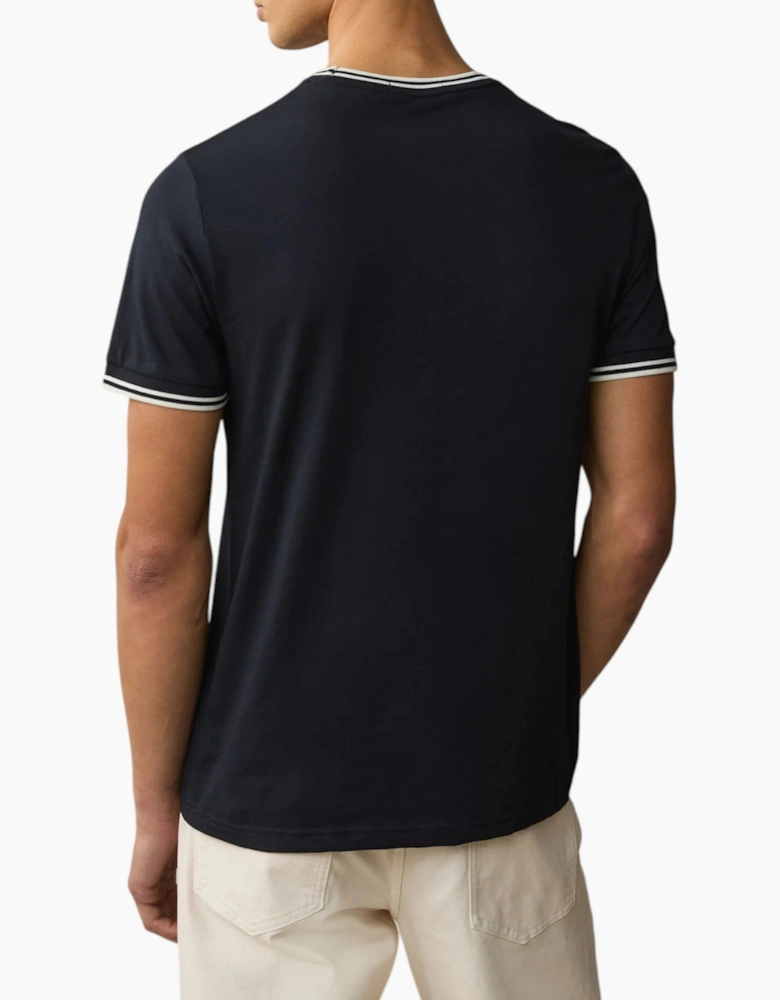 Fred Perry Twin Tipped Mens T Shirt Crew Neck Short Sleeve Summer Tee