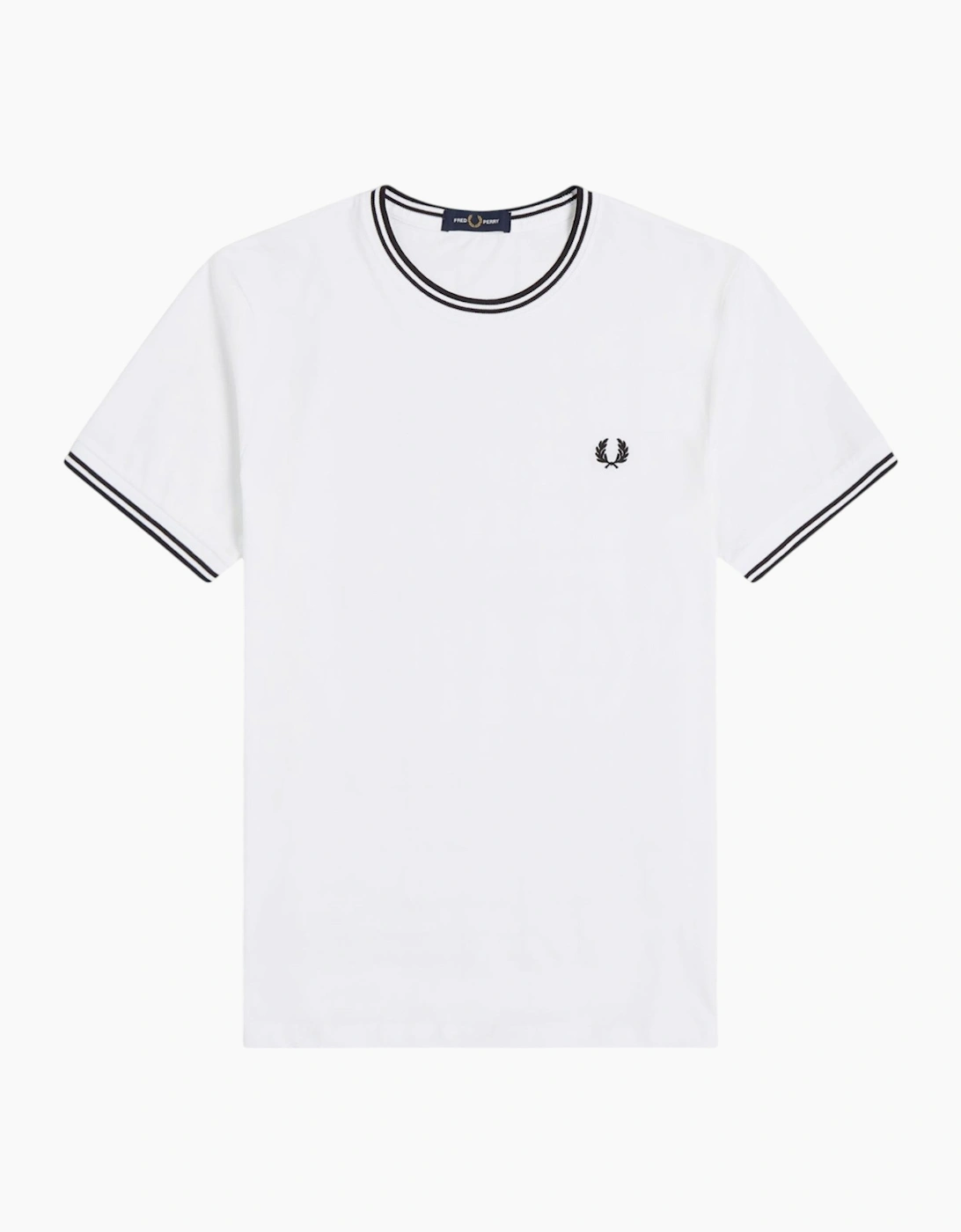 Fred Perry Twin Tipped Mens T Shirt Crew Neck Short Sleeve Summer Tee