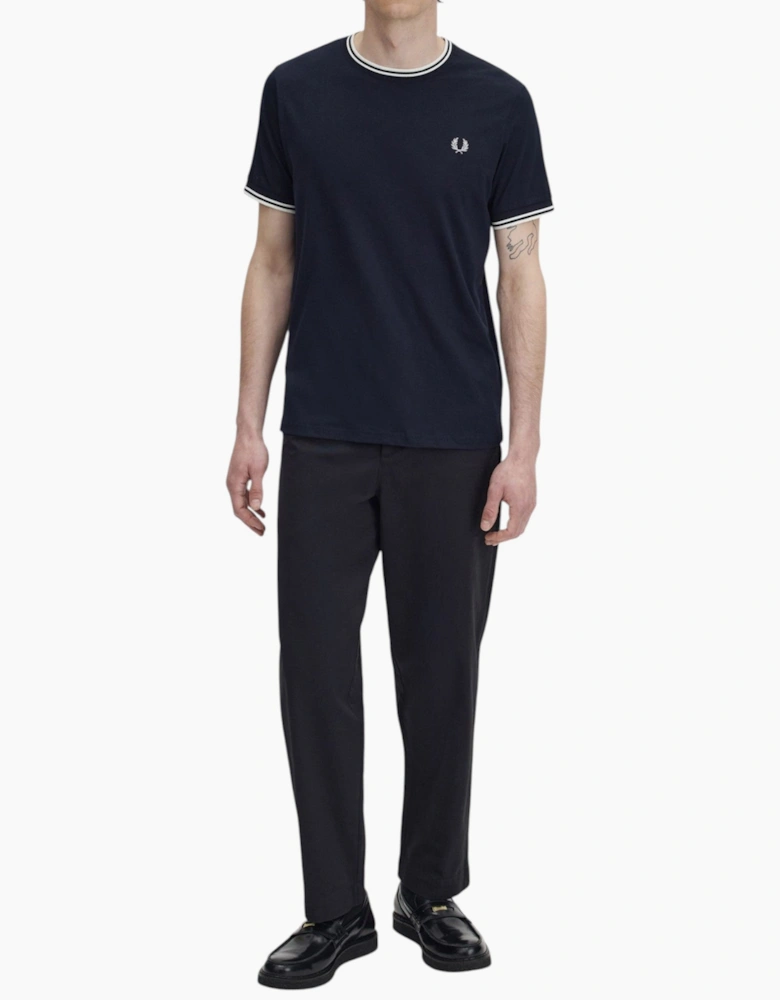 Fred Perry Twin Tipped Mens T Shirt Crew Neck Short Sleeve Summer Tee
