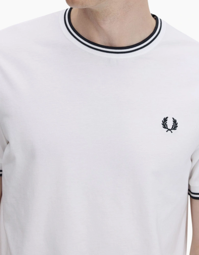 Fred Perry Twin Tipped Mens T Shirt Crew Neck Short Sleeve Summer Tee