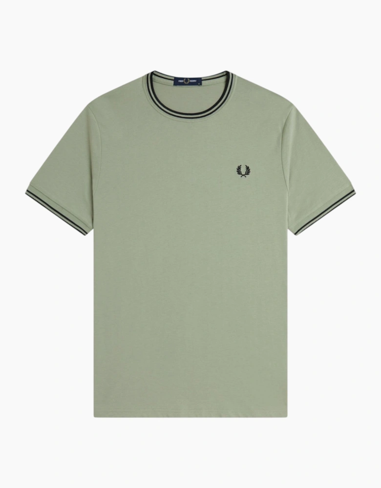 Fred Perry Twin Tipped Mens T Shirt Crew Neck Short Sleeve Summer Tee
