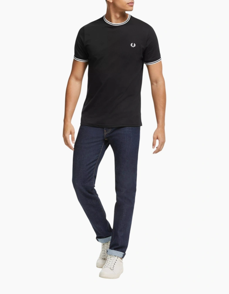 Fred Perry Twin Tipped Mens T Shirt Crew Neck Short Sleeve Summer Tee