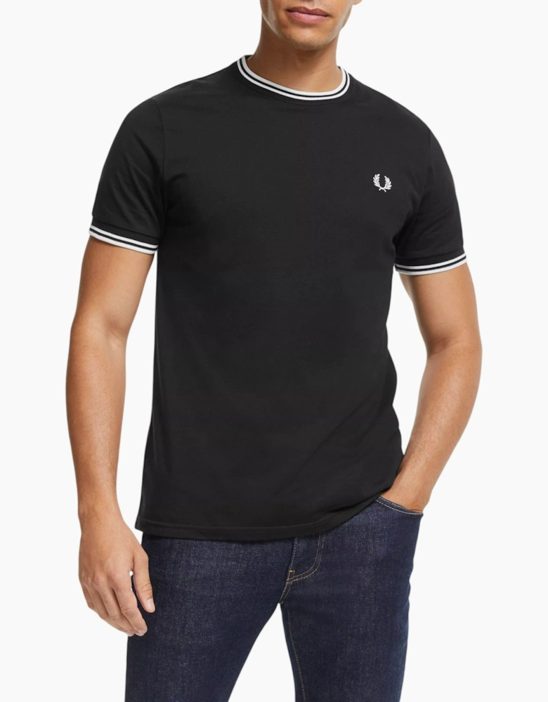 Fred Perry Twin Tipped Mens T Shirt Crew Neck Short Sleeve Summer Tee