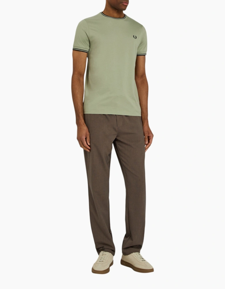 Fred Perry Twin Tipped Mens T Shirt Crew Neck Short Sleeve Summer Tee