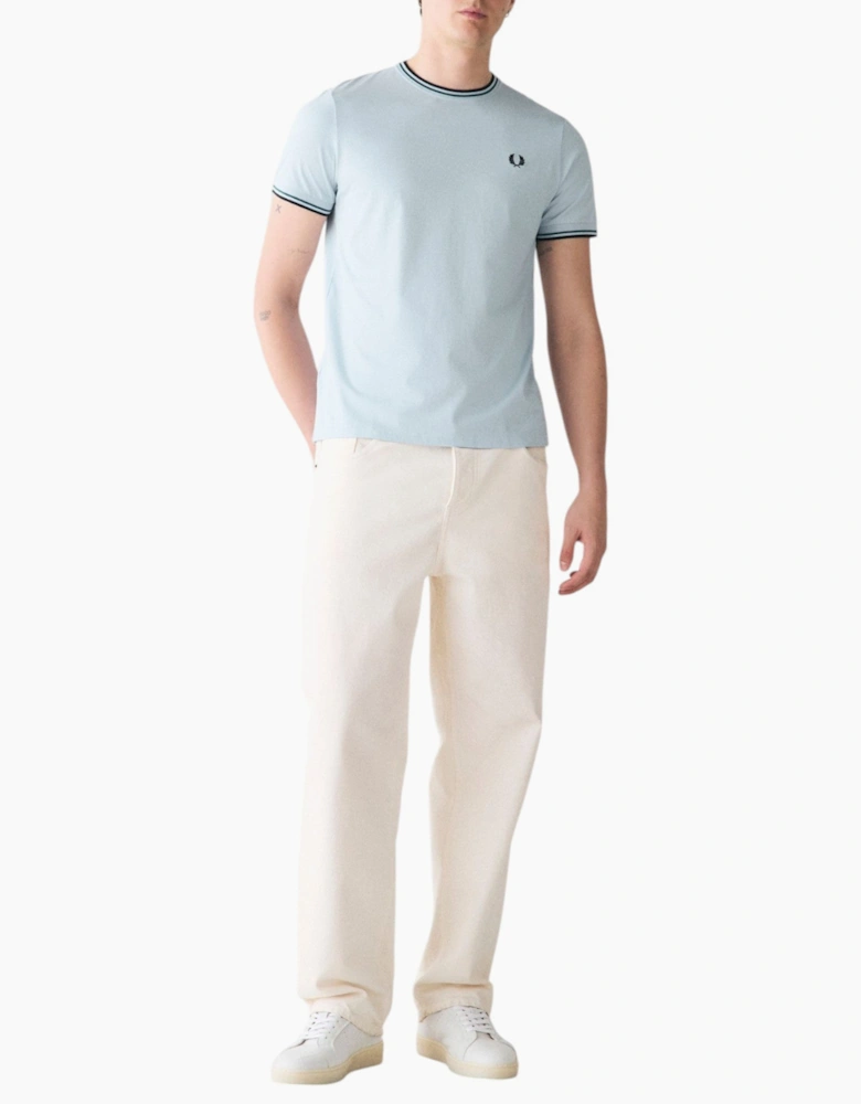 Fred Perry Twin Tipped Mens T Shirt Crew Neck Short Sleeve Summer Tee